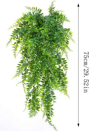 Konstgjord vägghängande gräs Vine Fern Plant för heminredning, grön, alla hjärtans dag, present