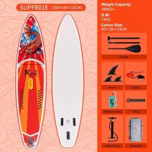 FunWater Stand Up Paddle Board Inflatable  Surfboard Complete Accessories For Adjustable Paddle Board, Pump, ISUP Travel Backpack, Leash, Waterproof Bag, Adult Paddle Board - KOI-red - View 4