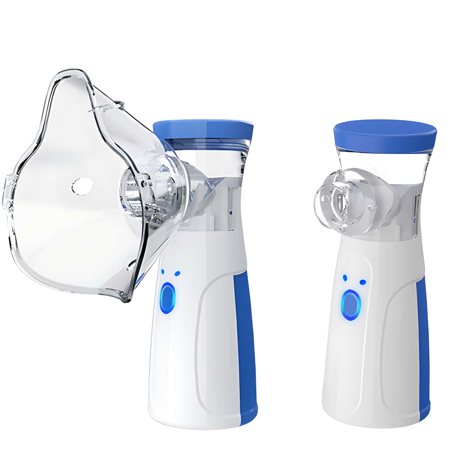 Nebulizer, Portable Nebulizer, Nebulizer Machine For Adults And Kids,For Breathing Problems, Nebulizer Masks And Adjustable Nebulization Rate Mesh Nebulizer, Facial Hydration - Blue - View 1