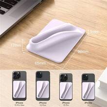 2 件装手机，丝滑硅胶唇托粘贴式手机壳，兼容 iPhone Galaxy Android 智能手机 - White+Violet - 查看 2