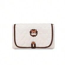 Colchón cambiador de pañales para bebé, impermeable y portátil, para llevar en bolsa de pañales para uso en exteriores e interiores para infantes - Beige - Ver 10