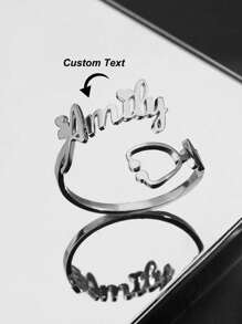 Stetoscop personalizabil Inel în formă de inimă pentru femei Bijuterii estetice personalizate Inel de bijuterii DIY din oțel inoxidabil Accesorii pentru sănătate Cadou de Ziua Îndrăgostiților