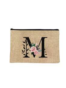 1pc Túi đựng mỹ phẩm có dây kéo in chữ bằng sợi polyester, Túi lưu trữ, Món quà tuyệt vời cho người yêu và gia đình, Kho đựng mỹ phẩm ký túc xá đại học, Du lịch nam, Túi trang trí sự kiện thể thao, Túi quà tặng, Túi đựng mỹ phẩm ngộ nghĩnh in chữ đầy màu sắc, Quà tặng tựu trường cho giáo viên, Quà tặng chị em, món quà tốt nhất cho mẹ, quà sinh nhật, quà kỷ niệm quà tốt nghiệp, túi xách thời trang, đáp ứng nhu cầu đi lại hàng ngày - Màu Khaki - Xem 12