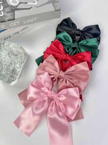 1个纯色蝴蝶结发夹，甜美风格缎面蝴蝶结发夹，后发夹，马尾辫发圈，顶部发夹，鳄鱼夹发饰，季节性时尚配饰，发饰，女士发饰，发饰，女士发饰，发饰，美发工具，卷发配饰，秋季，旅行，美发工具，女士配饰，美发用品，秋季，发饰，旅行，女士发饰，女士发饰，美发工具，美发用品，用品，美容配饰，礼物，旅行，女士礼物，美发用品，圣诞礼物 - 彩色 - 查看 3