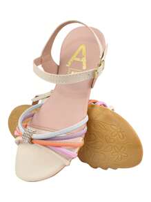 Kids Flat Sandals - trắng - Xem 2