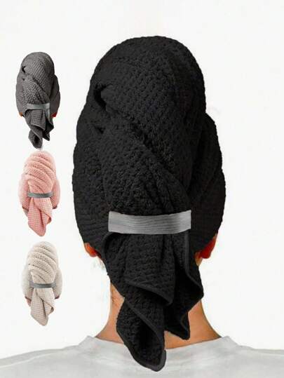 1pc Coral Velvet Pineapple Pattern Hair Drying Cap, Women Extra Thick & Long Soft Shower Hat With Elastic Band Home Bathroom Decor Fall Decor Back To School Hair Bonnet Shower Towels For Beauty Salon, Hotel Sports,Home Essentials, Towel, Skin Care