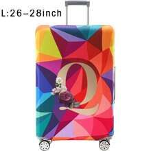 18-32Inch Luggage Cover Elastic Suitcase Cover For 18 To 32 Inch Travel Case Cover Luggage Dazzling Geometry Pattern Name Initials Letter Pattern Pattern Anti-Scratch Protector Case Protector Cover Travel Suitcase Cover Protective Cover Dustproof Cover Trolley Case Luggage Dust Cover Travel Accessories ﻿ ﻿ Bag For School School Accessories School Stuff