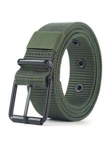 有孔帆布腰帶，男孩針扣腰帶，學生青年韓版多功能牛仔腰帶，軍事訓練專用，可伸展