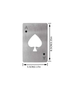 1 pièce Ouvre-bouteille de bière en acier inoxydable avec motif de pique et cœur noir, portable de taille portefeuille et de poche, convient pour la famille, les cadeaux de demoiselle d'honneur pour mariage, les cadeaux de fête, les cadeaux d'anniversaire et enterrement de vie de jeune fille, les cadeaux pour la fête des pères et la remise des diplômes, les cadeaux pour le mari, le père et le petit ami, ustensiles de cuisine réutilisables, pour l'extérieur, le camping