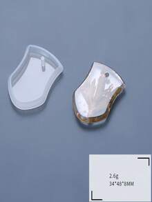 DIY手工矽膠落膠模具，可製作心形、圓形、盾牌、星形、雲朵形吊墜徽章，適用於DIY珠寶製作、手工藝品、冰箱貼磁、手機殼裝飾 - 白色 - 查看 18