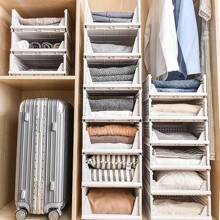 LIVINGANDHOME 1 Piece Foldable Stackable Clothes Storage Organiser Basket,Drawer Storage Basket,Home DIY Layered Divider Drawer Rack,Wardrobe Storage Box Organizer,Sliding Cabinet Drawer Storage Shelf Organzier For Wardrobe Cupboard Kitchen Bathroom Office - Grey - View 7