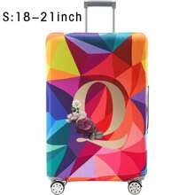 18-32Inch Luggage Cover Elastic Suitcase Cover For 18 To 32 Inch Travel Case Cover Luggage Dazzling Geometry Pattern Name Initials Letter Pattern Pattern Anti-Scratch Protector Case Protector Cover Travel Suitcase Cover Protective Cover Dustproof Cover Trolley Case Luggage Dust Cover Travel Accessories ﻿ ﻿ Bag For School School Accessories School Stuff