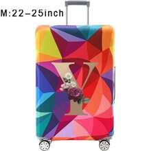 18-32Inch Luggage Cover Elastic Suitcase Cover For 18 To 32 Inch Travel Case Cover Luggage Dazzling Geometry Pattern Name Initials Letter Pattern Pattern Anti-Scratch Protector Case Protector Cover Travel Suitcase Cover Protective Cover Dustproof Cover Trolley Case Luggage Dust Cover Travel Accessories ﻿ ﻿ Bag For School School Accessories School Stuff