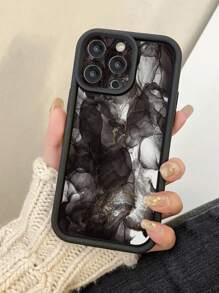 1pc Smoke Marble Pattern Mobile Phone Case With Precision-Cut Camera Protection Compatible With IPhone 11 Pro Max/12 Pro Max/13 Pro Max/14 Pro Max/15 Pro Max, Samsung, Redmi, OPPO/Realme, VIVO, Infinix, HUAWEI, MOTO, Itel, One Plus