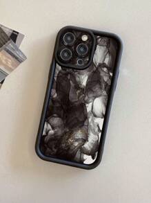 1pc Smoke Marble Pattern Mobile Phone Case With Precision-Cut Camera Protection Compatible With IPhone 11 Pro Max/12 Pro Max/13 Pro Max/14 Pro Max/15 Pro Max, Samsung, Redmi, OPPO/Realme, VIVO, Infinix, HUAWEI, MOTO, Itel, One Plus