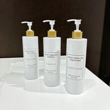 3 cái 500ml/16oz Máy phân phối kem dưỡng da vai phẳng màu trắng, bao gồm đầu bơm bằng tre tự nhiên, chai rỗng bằng nhựa để đựng sữa tắm, dầu gội, bộ dầu xả, có nhãn dán chống nước, chai có thể đổ lại cho sữa dưỡng thể, kem dưỡng da tay, dầu massage, phụ kiện phòng tắm, du lịch Bộ dụng cụ. - Chai trắng + Đầu bơm trắng - Xem 7