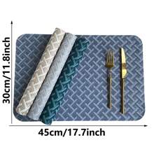 Polyester Placemat 2 Pcs Desktop Protective Mat Non-Slip Heat Resistant Placemat For Kitchen Placemat Home Decor Party Decor - Multicolor - View 2