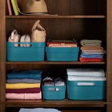 Storage Bins, Assorted Colors 4 Pk.