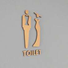 1 件亚克力厕所标志，带 3D 男性和女性符号，办公室和公共卫生间指示牌最佳礼物 - 彩色 - 查看 12