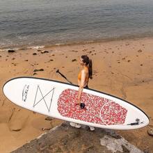FunWater Tabla de Paddle Stand Up Tabla de Surf  Inflable Accesorios Completos para Tabla de Paddle Ajustable, Bomba, Mochila de Viaje ISUP, Correa, Bolsa Impermeable, Tabla de Paddle para Adultos - 04C-Rojo - Ver 6