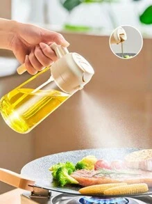 1pc, Oil Spray Pot, Automatic Opening And Closing Oil Bottle, Oil Sprayer, Kitchen Oil Sprayer, Glass Oil Sprayer Mister, Gravity Oil Bottle, Leak-Proof Olive Oil Storage Bottle, Vinegar Dispenser, For Cooking, Baking, Salad, Grilling, Kitchen Gadget