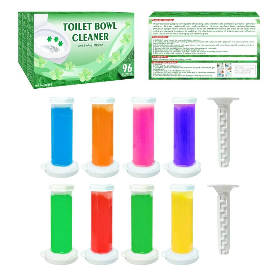 Toilet Gel Stamp, Toilet Bowl Cleaners, 8 Pack/96 Toilet Gel, Toilet