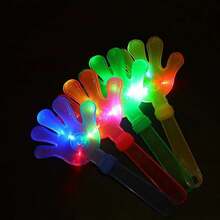 Colorful Light-Up Clapping Hands, LED Applause Clapper, Glow In The Dark Hand Clapper, Flashing Clap Toy For Cheering, Festivals, Sports, Parties, Bars, Dances, Birthdays, Light-Up Accessories, Atmosphere Supplies, Random Color Combination - Multicolor - View 7