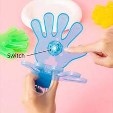 Colorful Light-Up Clapping Hands, LED Applause Clapper, Glow In The Dark Hand Clapper, Flashing Clap Toy For Cheering, Festivals, Sports, Parties, Bars, Dances, Birthdays, Light-Up Accessories, Atmosphere Supplies, Random Color Combination - Multicolor - View 5