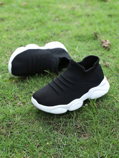 轻便舒适防滑针织运动鞋，适合幼儿和大童的休闲跑鞋