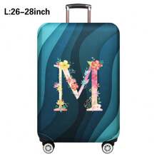 Husă de călătorie pentru bagaje de 18 până la 32 inch, huse de protecție pentru bagaje pentru bărbați și femei, accesorii esențiale pentru călătorii în aer liber, huse elastice pentru valiză, huse de praf elastice, la modă, inițială cu numele de la A la Z, imprimeu cu litere roz pentru școală, accesorii școlare, lucruri școlare