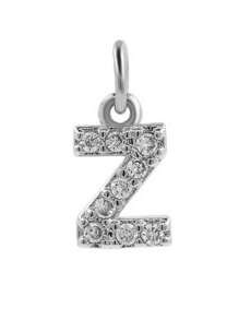 1pc Elegant Compact 26 Initial Letter Zirconia Pendant, DIY Customized Name Jewelry Charm For Necklace, Bracelet, Earrings - DIY Letters - View 21
