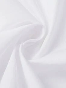 SOLOCOTE Camisa blanca formal de unicolor con bolsillo en el pecho para niñas preadolescentes