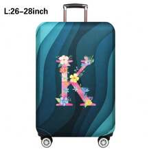 Husă de călătorie pentru bagaje de 18 până la 32 inch, huse de protecție pentru bagaje pentru bărbați și femei, accesorii esențiale pentru călătorii în aer liber, huse elastice pentru valiză, huse de praf elastice, la modă, inițială cu numele de la A la Z, imprimeu cu litere roz pentru școală, accesorii școlare, lucruri școlare