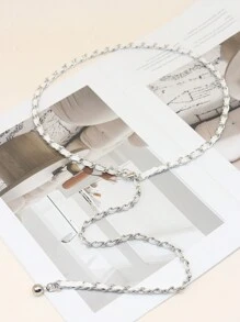 优雅女士时尚休闲腰链配饰，金属链条，适合搭配连衣裙/裤子，万圣节、夏季、上学、秋季等场合。