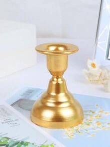 1 CÁI Giá nến cưới bằng sắt kim loại sơn phun màu vàng, trang trí sân ngoài trời, trang trí máy tính để bàn văn phòng, cốc đựng nến thơm, bữa tối dưới ánh nến, không khí phòng, thích hợp cho đám cưới, họp mặt gia đình, tiệc tùng, xưng tội, trang trí bàn, quà tặng - Vàng - Xem 11