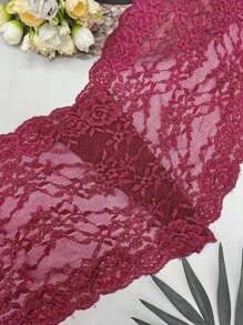100cm/1 pezzo Pizzo elastico e morbido, delicato sulla pelle e traspirante, adatto per colletti di abiti, polsini, orli di gonne, lingerie, canottiere, abiti da sposa, gonne, scarpe, cappelli, biancheria da letto, decorazioni, artigianato tessile, accessori per capelli, guanti, tende, giocattoli, confezioni floreali e altri progetti fai-da-te