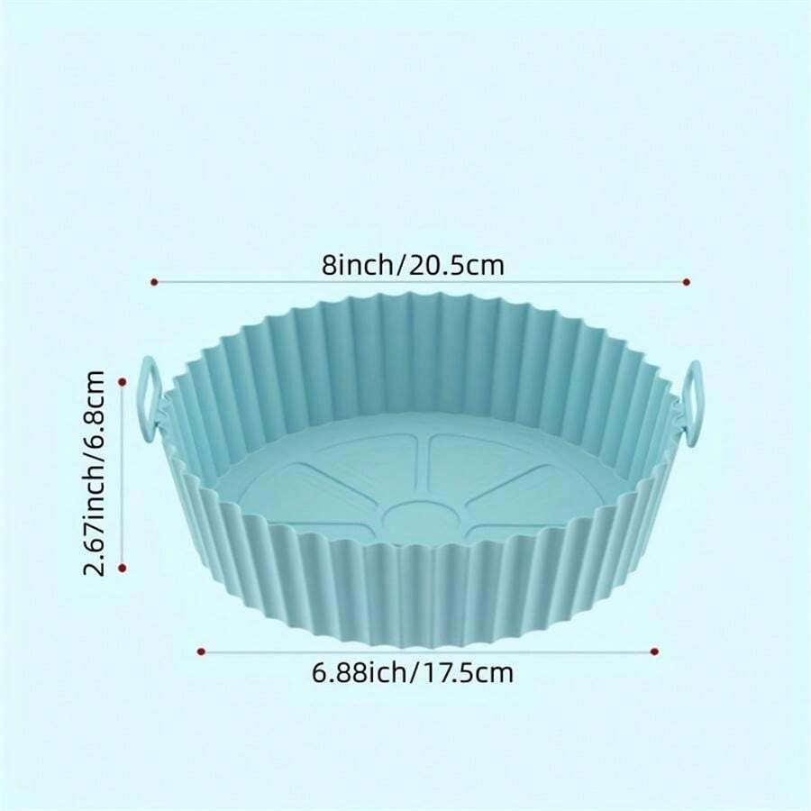 Air Fryer Silicone Pot Heat Resistant, NonStick, Washable, Round
