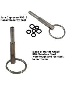 Jura Capresso SS316 维修安全工具钥匙开启安全椭圆头螺丝特殊位钥匙拆卸服务适用于咖啡机咖啡配件学校用品 - 銀色 - 查看 5