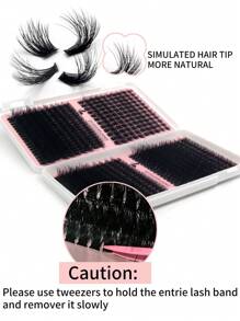 Extensiones de pestañas de racimo indivuales, 620 piezas de racimos con pestañas esponjosas de 120D/100D/80D/T50, kit de racimos con pestañas gruesas y suaves de mink falso, rizo D en tamaños de 9MM/10MM/12MM/14MM/16MM/18MM para extensiones de pestañas dramáticas, maquillaje para bodas, herramientas de pestañas postizas en color negro. El kit incluye pestañas de racimo individuales en gran capacidad, con rizo D y raíz negra, rizan las pestañas para un volumen máximo y son fáciles de aplicar en casa.
