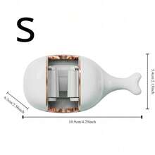 1入組簡約奢華鯨魚拖把架，不需打孔式浴室拖把夾，家庭收納拖把架 - 彩色 - 查看 8