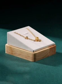 1pc/6pcs Wooden Velvet Jewelry Display Stand, Necklace Pendant Earring Organizer Holder For Jewelry Accessories - Multicolor - View 16