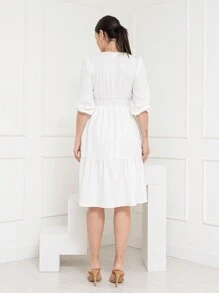 Women Short Dresses - trắng - Xem 3
