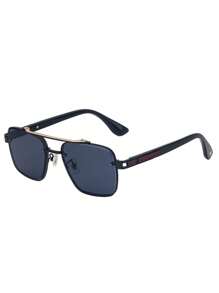 1pc New Stylish Frameless Edge Men Fashion Glasses High Quality Retro Personalized Outdoor Driving Anti-UV Fashion Glasses