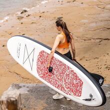 FunWater Tabla de Paddle Stand Up Tabla de Surf  Inflable Accesorios Completos para Tabla de Paddle Ajustable, Bomba, Mochila de Viaje ISUP, Correa, Bolsa Impermeable, Tabla de Paddle para Adultos - 04C-Rojo - Ver 7
