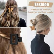 Bộ 8 Gói Bướm Kẹp Tóc Vuông Móng Vuốt Kẹp Tóc Cho Tóc Mỏng Trung Tính Nhỏ Kẹp Tóc Dành Cho Nữ - Nhiều màu - Xem 5