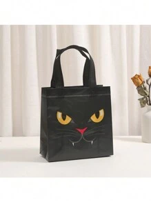 8 件/套可重复使用无纺布万圣节糖果袋，适用于万圣节、猫、鬼、木乃伊、吸血鬼、僵尸、南瓜设计万圣节礼品袋，带手柄，适用于生日、零售购物和礼品包装秋季、圣诞节 - 彩色 - 查看 7