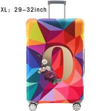 18-32Inch Luggage Cover Elastic Suitcase Cover For 18 To 32 Inch Travel Case Cover Luggage Dazzling Geometry Pattern Name Initials Letter Pattern Pattern Anti-Scratch Protector Case Protector Cover Travel Suitcase Cover Protective Cover Dustproof Cover Trolley Case Luggage Dust Cover Travel Accessories ﻿ ﻿ Bag For School School Accessories School Stuff