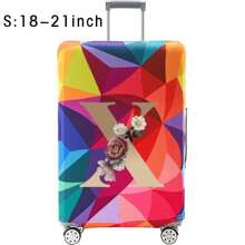 18-32Inch Luggage Cover Elastic Suitcase Cover For 18 To 32 Inch Travel Case Cover Luggage Dazzling Geometry Pattern Name Initials Letter Pattern Pattern Anti-Scratch Protector Case Protector Cover Travel Suitcase Cover Protective Cover Dustproof Cover Trolley Case Luggage Dust Cover Travel Accessories ﻿ ﻿ Bag For School School Accessories School Stuff