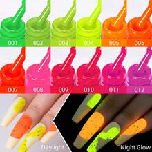RS NAIL霓虹發光凝膠甲油15g，12種夏季甲彩色，包括熱紅、粉紅、綠色、黃色，凝膠甲油，甲油藝術凝膠塗料，霓虹系列美甲 - 橄欖綠 - 查看 3