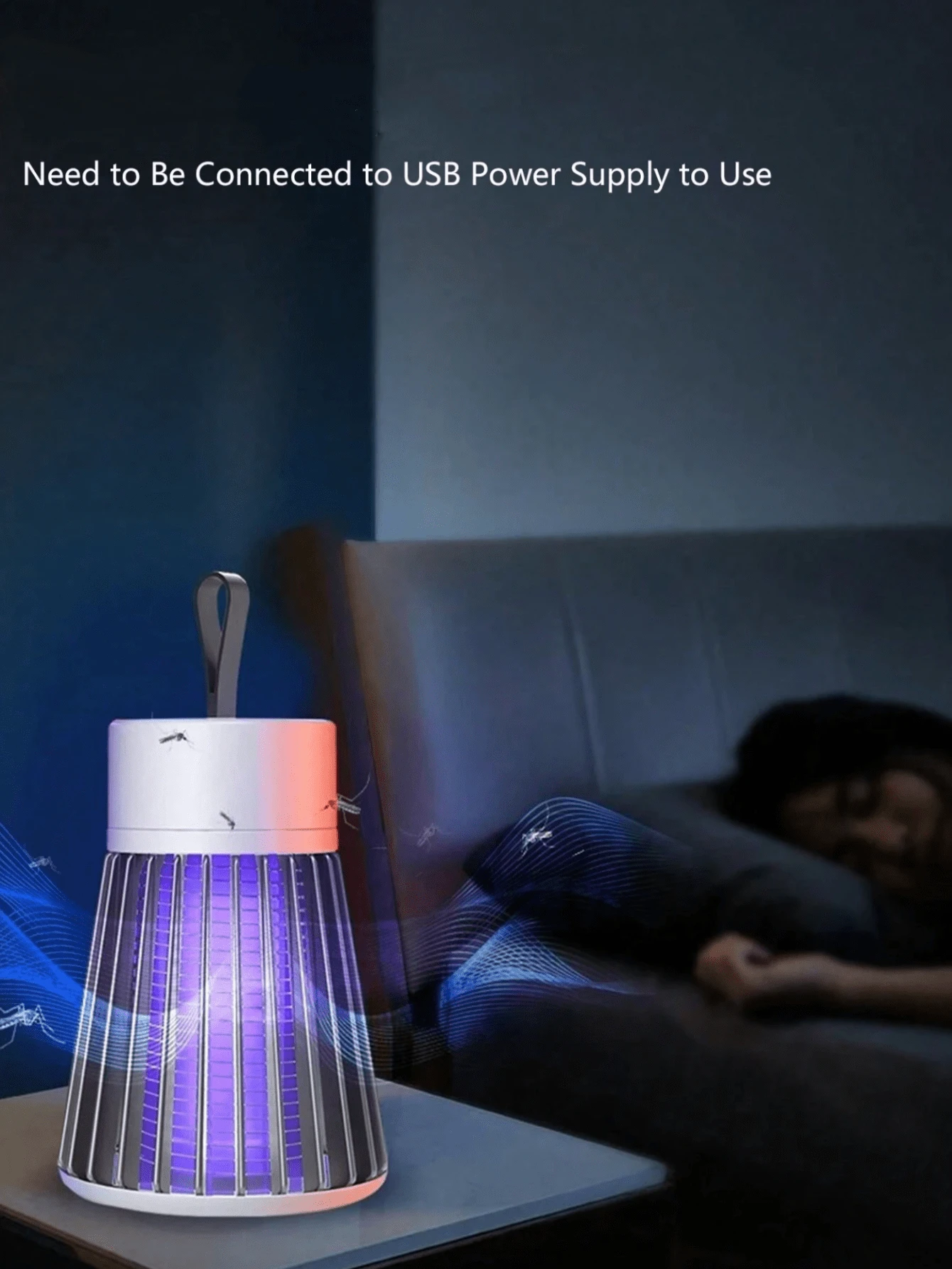 1PC Portable USB Power Mosquito Killing Lamp, Indoor/Outdoor Electric